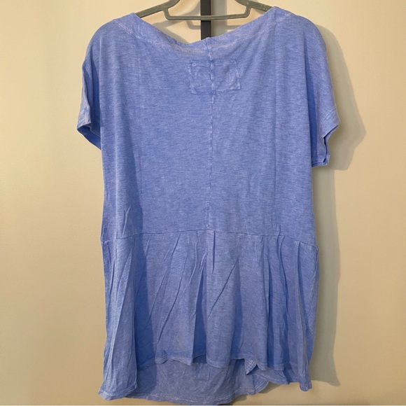 Anthropologie Light Blue Twist Detail Tee - Picture 6 of 6
